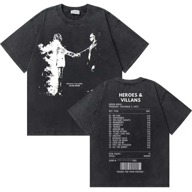 Rapper Future Metro Boomin We Dont Trust You Graphic T-shirt Men Hip Hop Vintage Washed Old Casual O-collar Oversized TshirtT250207