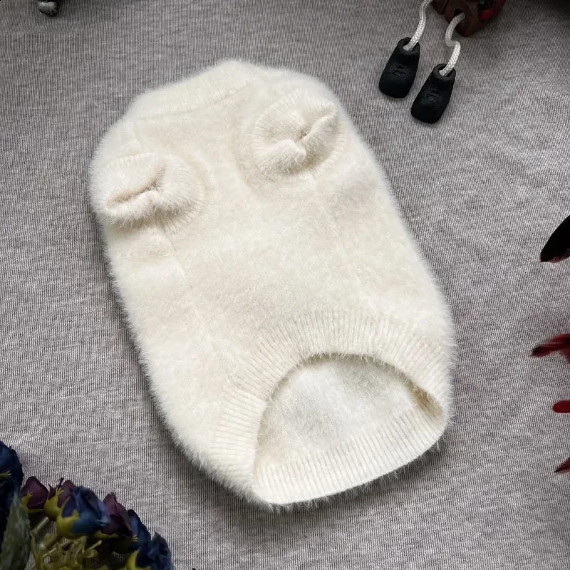Pet Sweater Flower Sweater Cute Cat Clothing Winter Pet Clothing Dog Bottom Coat Dog Winter Coat Dog Sweater Puppy Clothes 250206
