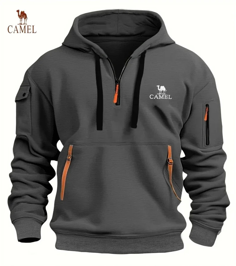 2024 Autumn and Winter Mens Fashion Leisure Hoodie Jacquard Bathroom Checkered Clothes Outdoor Sports Running 250207