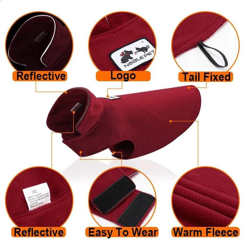 Reflective Big Dog Clothes Dog Coats Soft Fleece Jacket Winter Warm Pet Jackets For Small Large Dogs Puppy Clothes Pets Clothing 250206