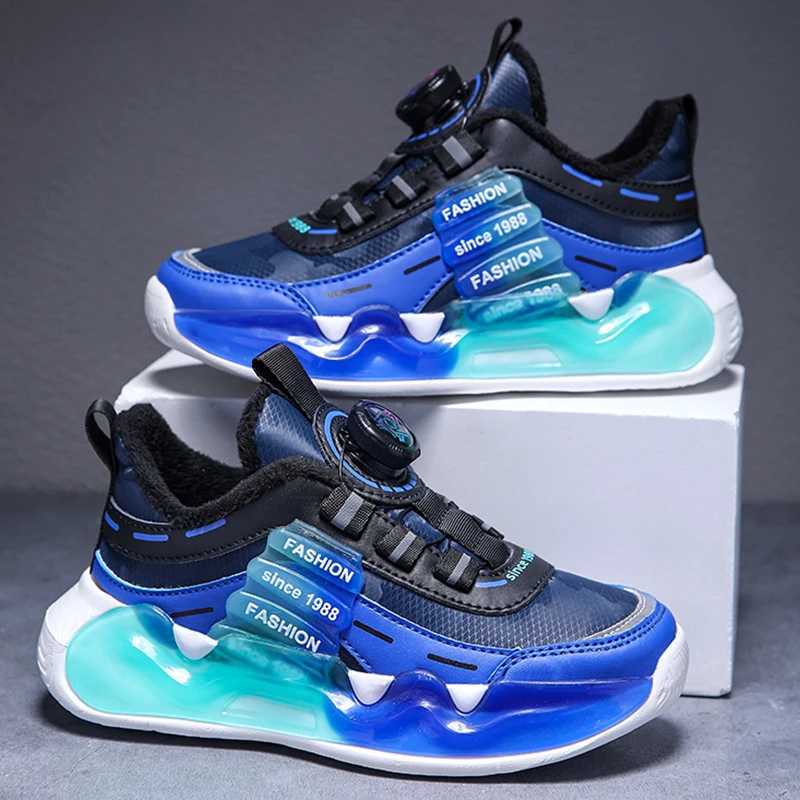 Kids Sneakers Outdoor Sports Comfortable Casual Footwear Fashion Rotating Buckle Wear-resistant Running Shoes for Children W250207