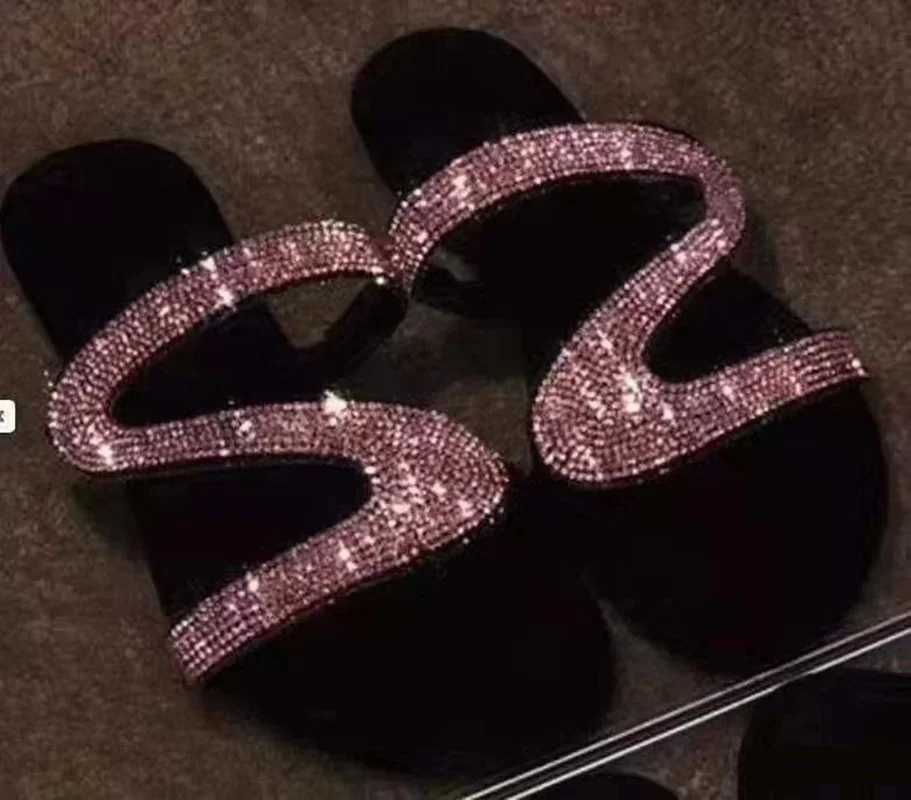 Sexy Women Summer Flat Slippers Rhine Shoe Open Toe Roman Beach Sandal ladies Flip Flops Black N-slip Slides size 35-43XJ250207