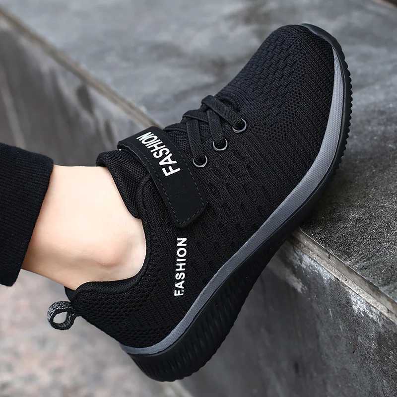 Fashion Kids Sneakers Sport Shoes Boys Hook Loop Running Breathable Mesh Casual Children Walking Shoes Size 28-39 W250207
