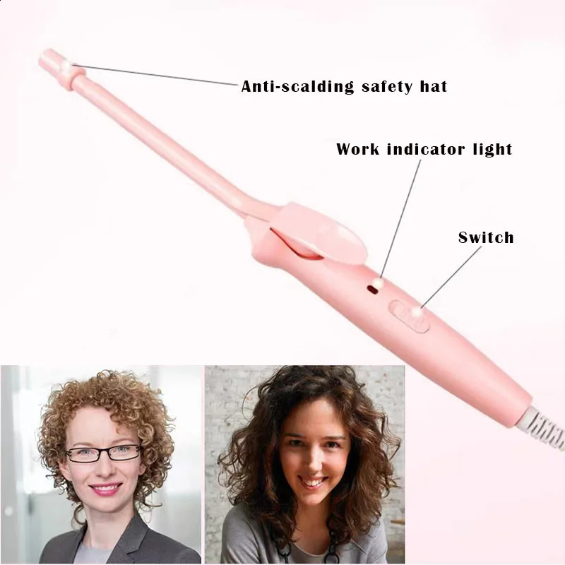Professional 9mm electric curling iron Hair waver Pear Flower Cone Ceramic curling wand roller beauty Salon Hair Curlers 250206
