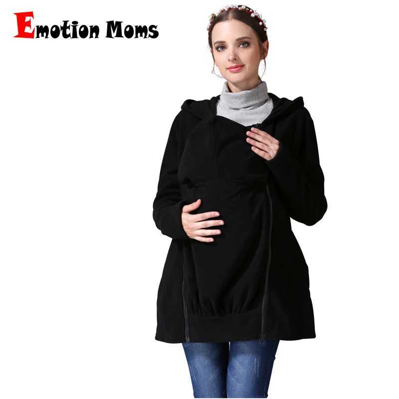 Emotion Moms Winter Breastfeeding Nursing Tops Multi Function Maternity Coat Kangaroo Coat for Pregnant Jacket Maternity Clothes W250207