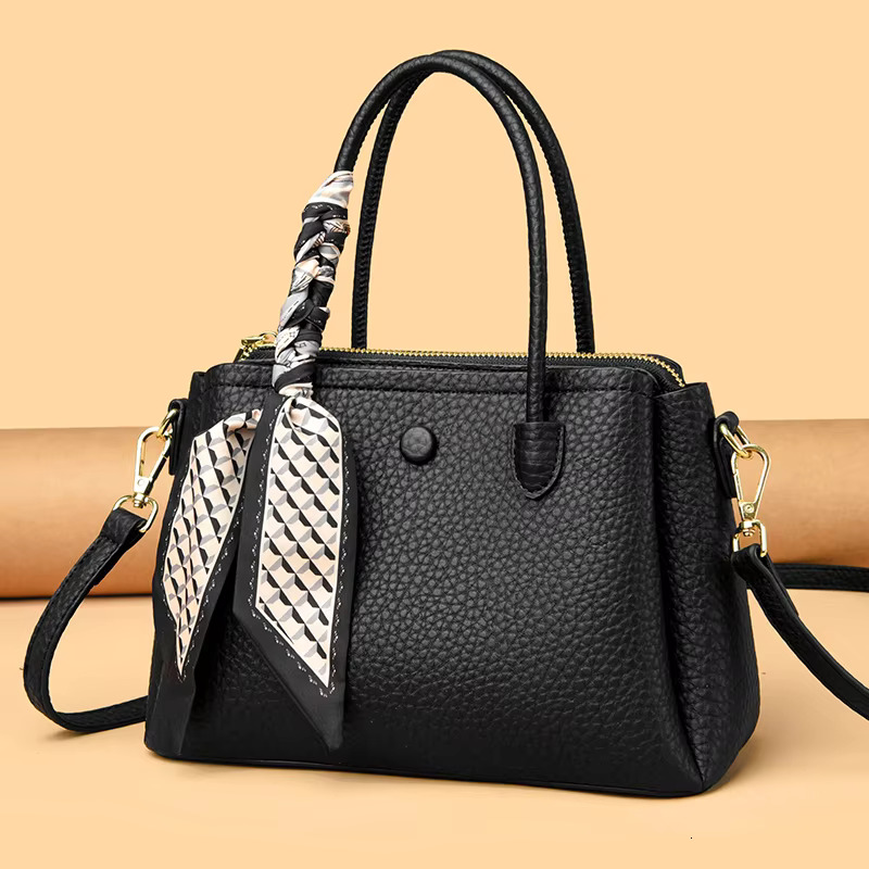 Fashion Women Brand Handbags Retro PU Leather Totes Top-Handle Crossbody Shoulder Bag Lady Simple Style Hand Bags