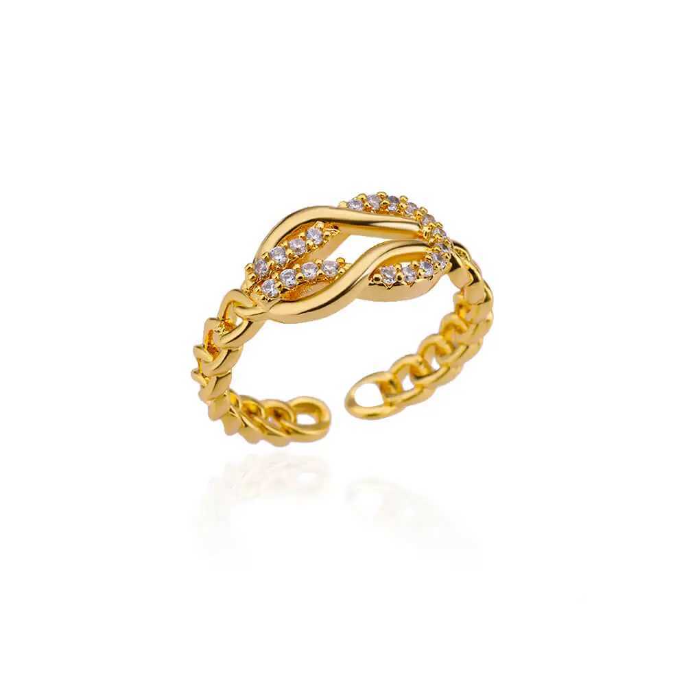 Infinity Rings for Women Girls Luxury Zircon Stainless Steel Ring 2023 Trend Couple Wedding Aesthetic Jewelry rings women W250207