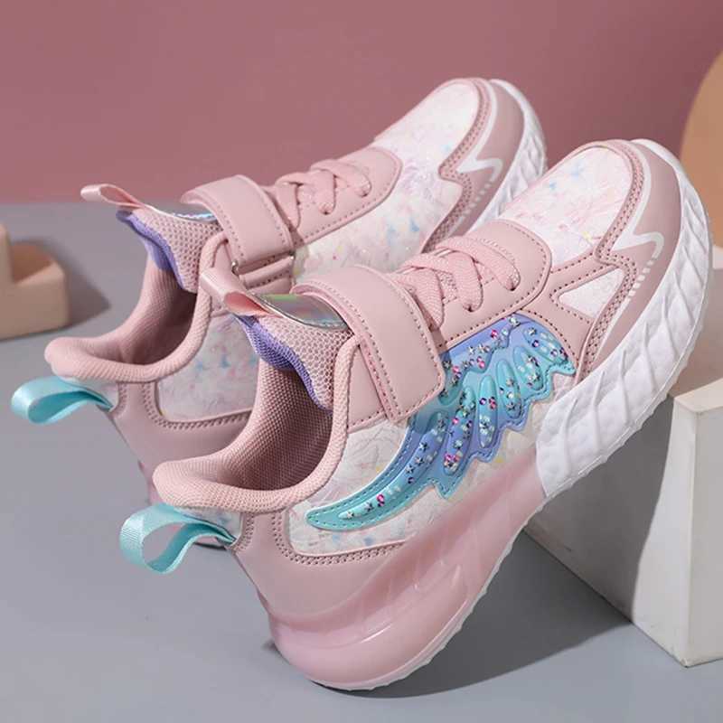 Girl Sneakers Hot Selling Summer Soft Sold Leather Casual Flat Tennis Shoes Outdoor Jogging Walking Shoes for Children Footwear W250207