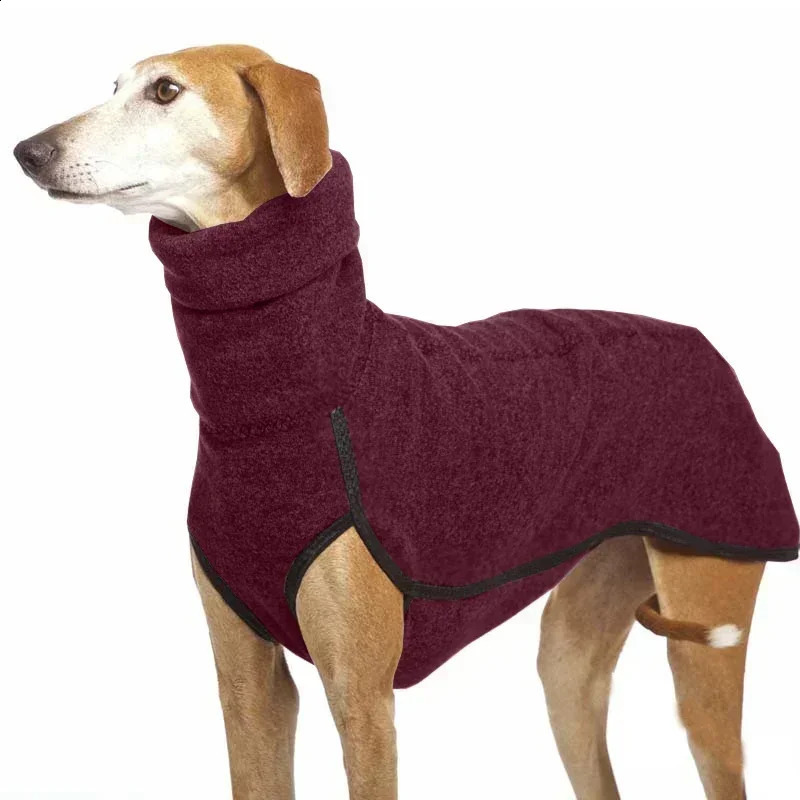 Pet Winter Warm High Collar Jumper Sweater Greyhound Dog Thickened Clothes Coat Pullover For Medium Large Dogs Mascotas Supplies 250206