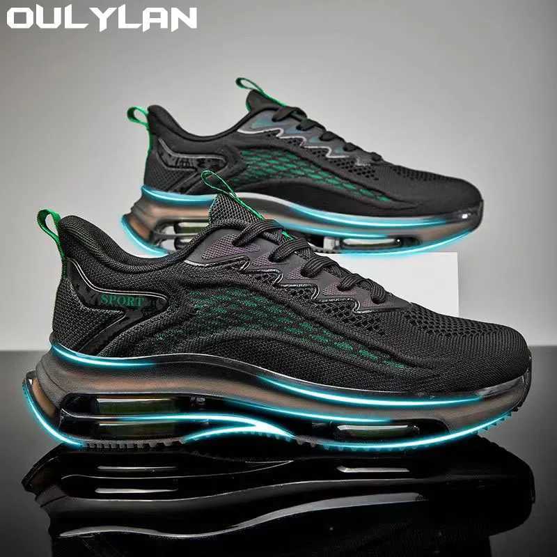 Oulylan Lightweight Men Sneakers Anti-slip Outdoor Male Sneakers Soft Sports Shoes Walking Tenis Breathable Men Running ShoesC250304