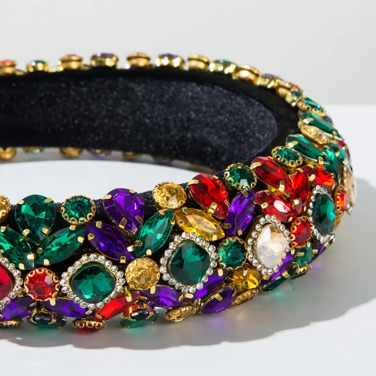 Baroque Wide-edged Flannel Heavy Industry Court Style Retro Headband Gorgeous Dinner High-end Hair Accessories 250207