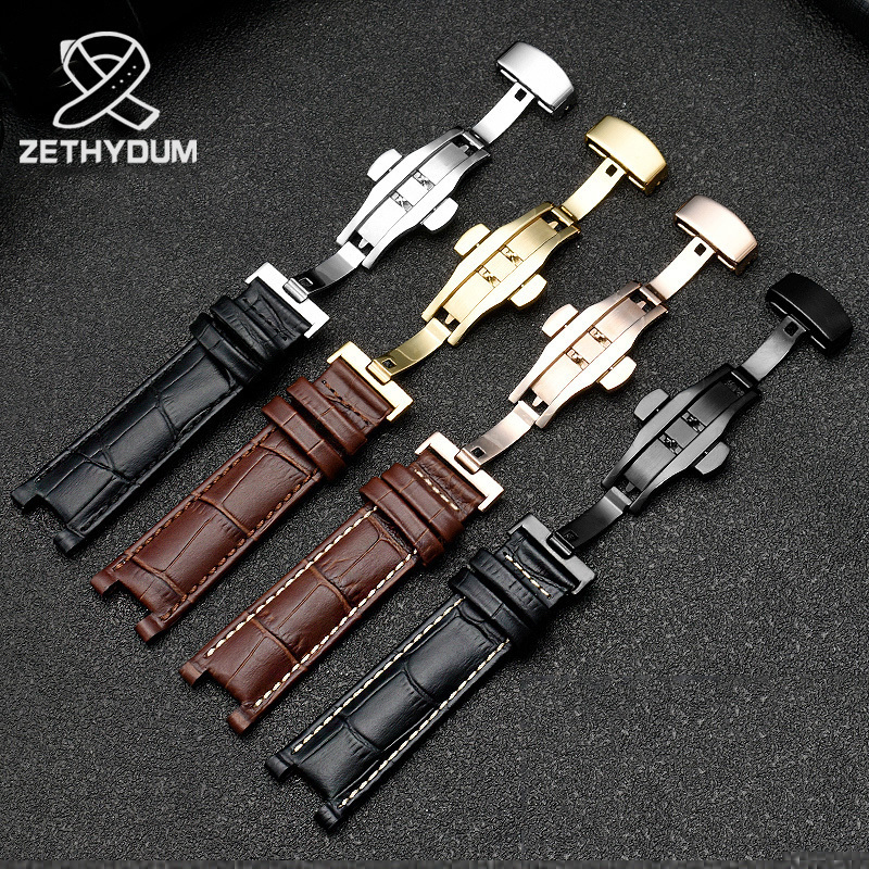 Genuine Leather Watchband for GC 22*1m 20*11mm Notched Strap Withstainless Steel Butterfly Buckle Men and women watch belt 250121