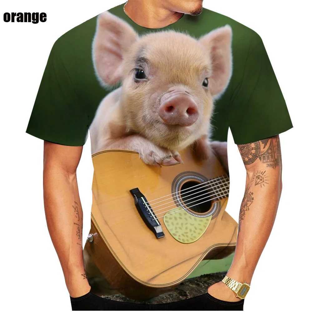 2022 Popular Novelty Animal Pig 3d Printing T-shirt Funny Pig Casual Summer Top Breathable and Comfortable Soft T-shirtT250207