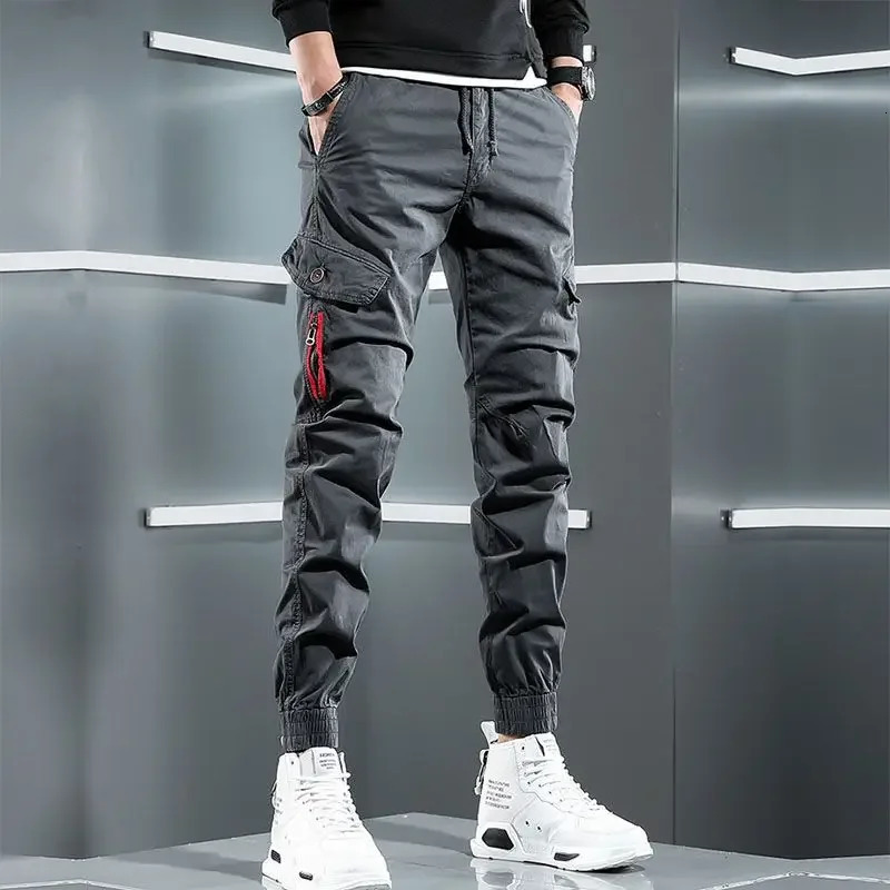 Fashion Slim Trousers Man Skinny Korean Style Cargo Pants for Men Techwear y Long Cotton est Regular Fit Baggy 250110
