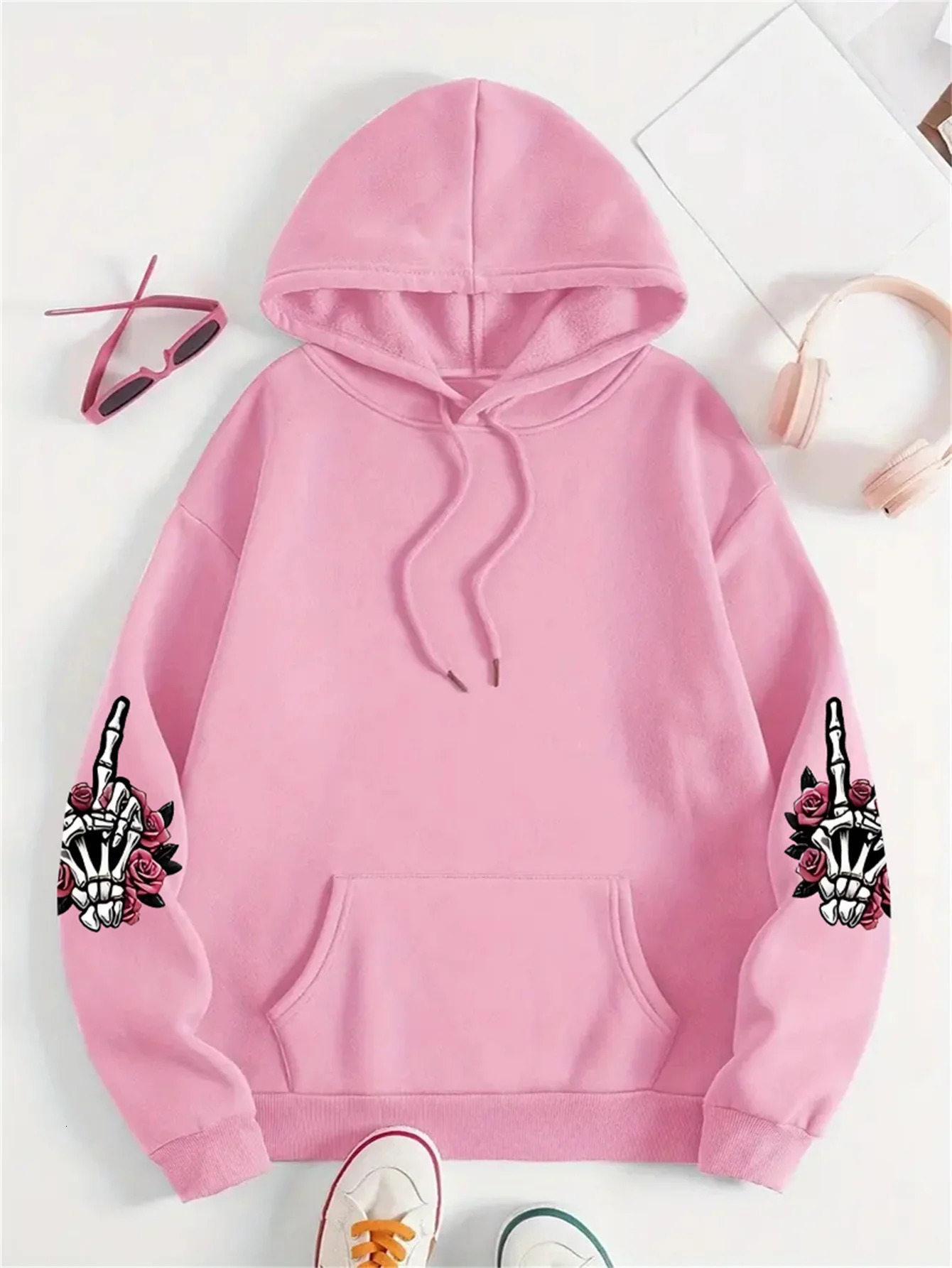 Expensive Talks Back Funny Print Women Hoody Harajuku Loose Clothes Fleece Warm Comfortable Hoodie Vintage Autumn Crewneck Top 250207