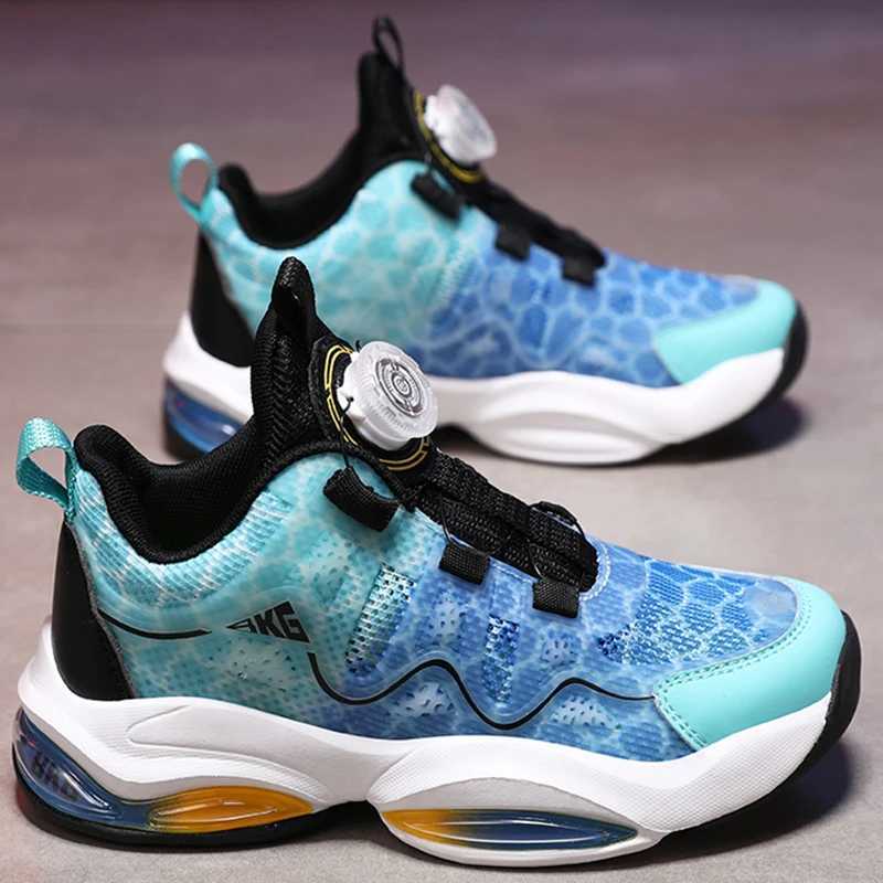Childrens Running Shoes Fashionable Anti Slip Rotating Buckle Sports Shoes Summer New Breathable Outdoor Casual Shoes for Kids W250207