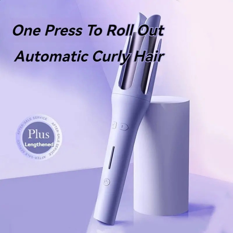 Hair Curler Automatic Rotating Negative Ion non Damaging Hair Curling Iron Portable Hair Curler Automatic Shut-Off Scald 250206