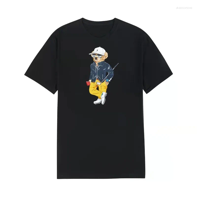 Men's T Shirts 2025 Summer Cartoon Print Classic Short-sleeved Fashion Versatile Trend Women's High-end Brand Cotton T-shirt
