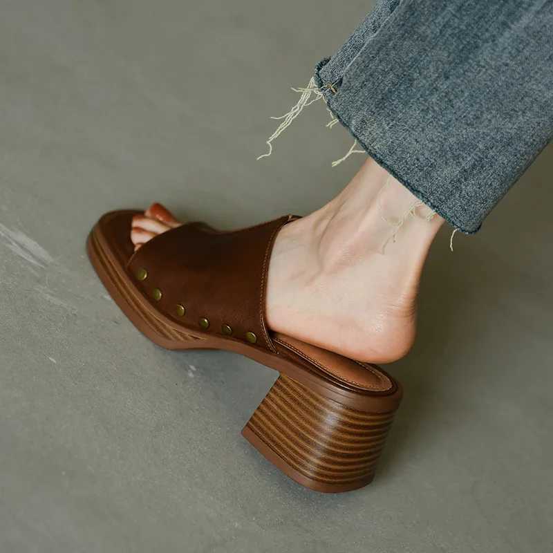 Women Beac Summer 2024 Thick Sole Anti Slip Slippers Women High Heels Comfortable Shoes Zapatillas MujerXJ250207