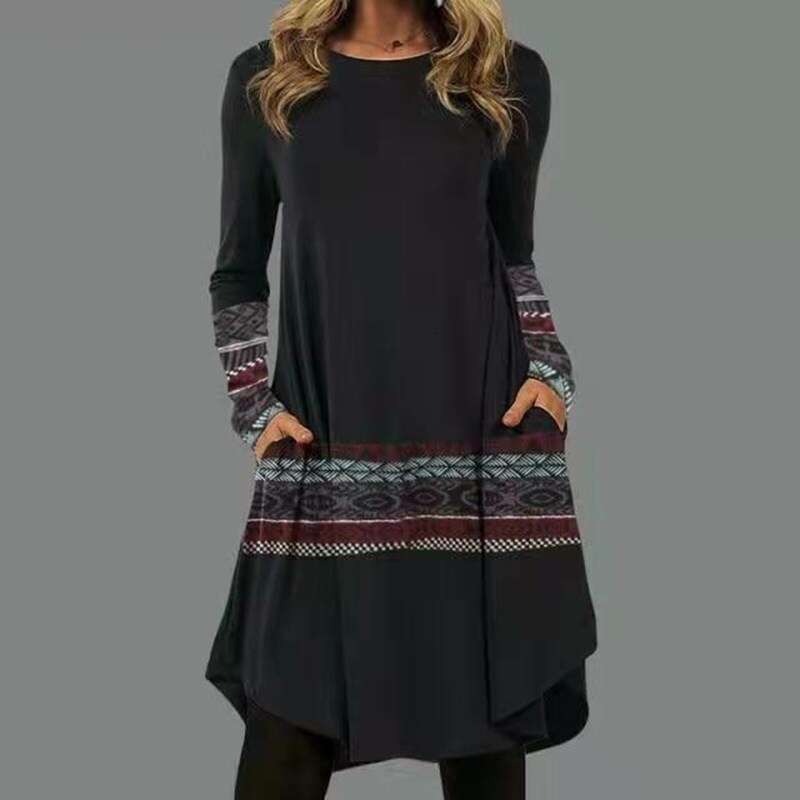 New version of European American ethnic style fashionable spring and autumn skirt 2024 new casual fashion trend clothing