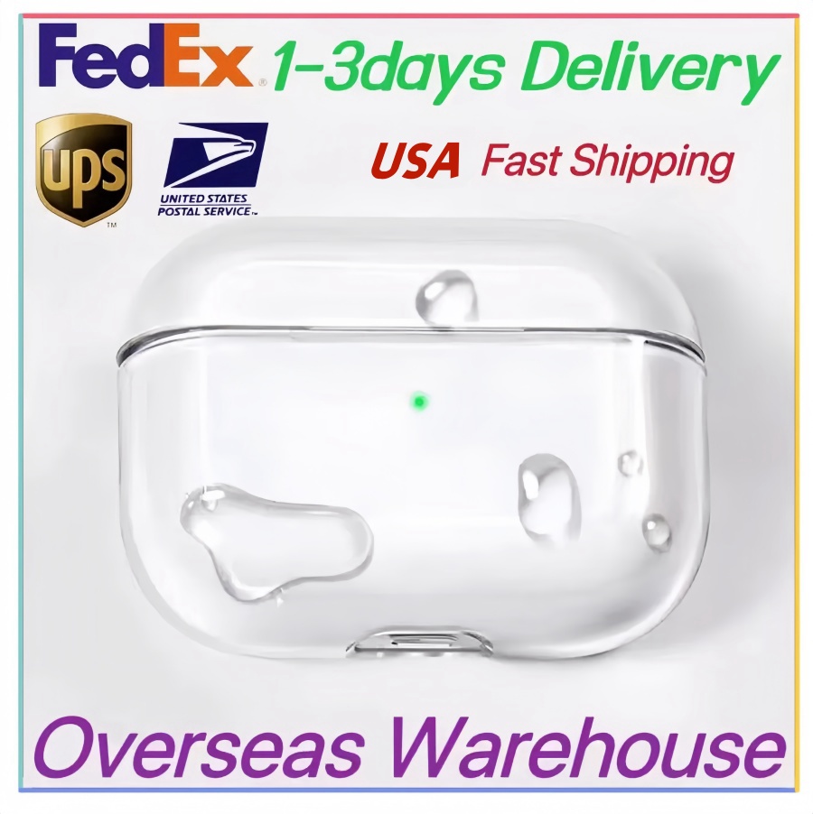 USA Stock delivery for airpods pro 2 2nd Generation airpods 4 3 Headphone Accessories Silicone Protective Earphone Cover case airpodspro max Wireless Charging Case