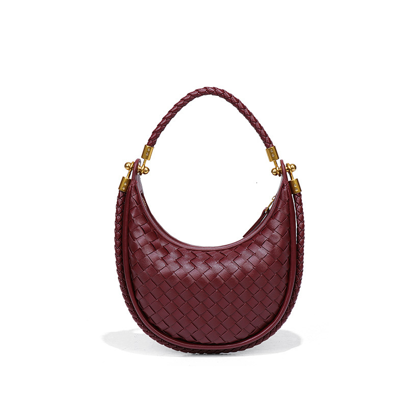 Vintage braided underarm Women's Premium saddle bag Single shoulder Underarm Bag Crescent handbag