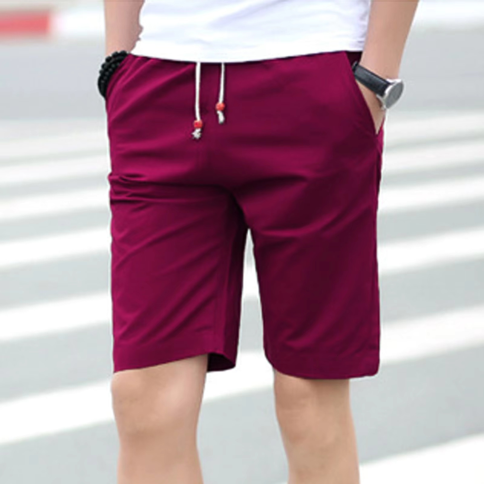 2025 New Men's Casual Elastic Waist Drawstring Summer Beach Shorts Men's Swimsuit Surfboard Shorts Underwear Fitness Carnival Pants