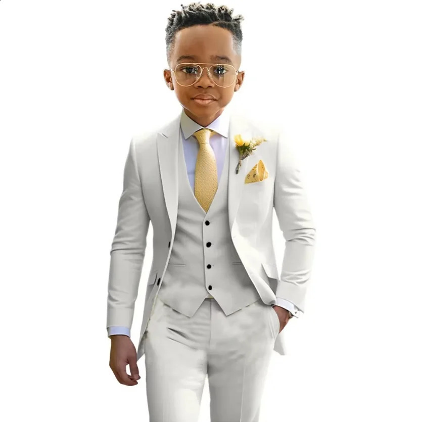 Boys Suit Mint Green Casual Blazer Slim Fit Young Clothes 3 Piece Set Kids Jacket Pant Vest Slim Fit Custom Wedding Tuxedo 250114