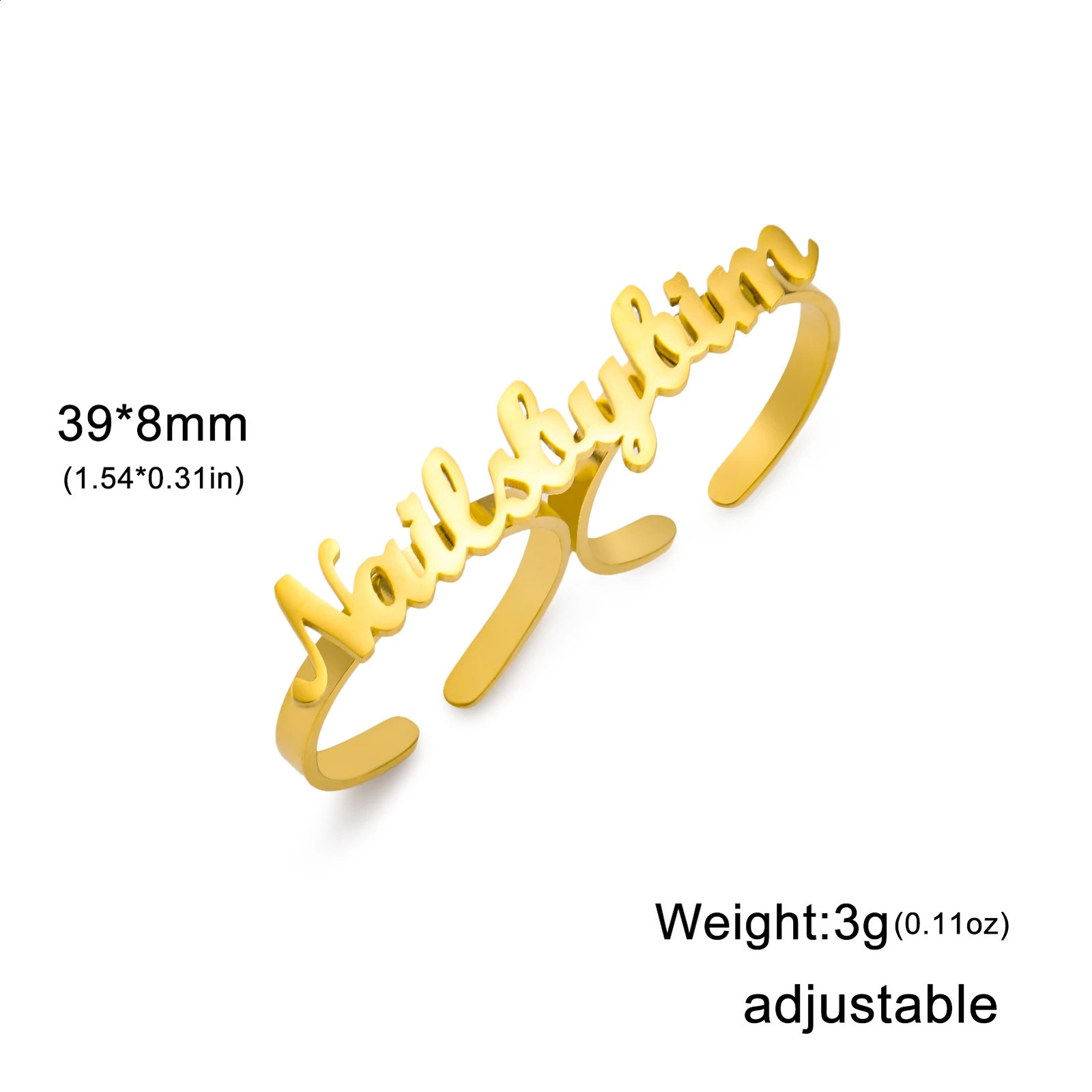 Lemegeton Custom Name Rings Women Men Stainless Steel Jewelry Personalized Couple Double Opening Ring Valentines Day Trend Gift 250206