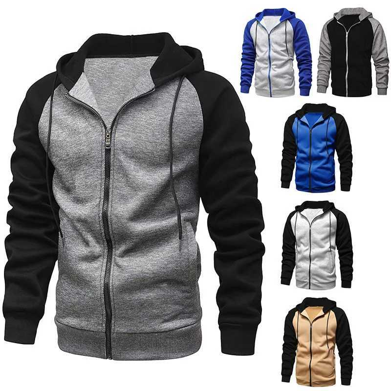 Mens Hooded Cardigan Hoodie Mens Loose Zippered Hoodie Mens Hoodie Raglan Sleeves European and American Outerwear W250207