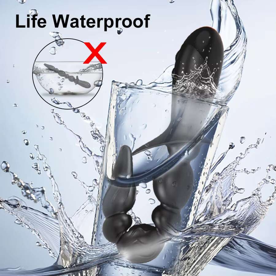 Vibrating Beads Vibrator 10 Frequency Vibration With 3 Strong Shock Motor Anal Sex Prostate Massager Rechargeable Toys