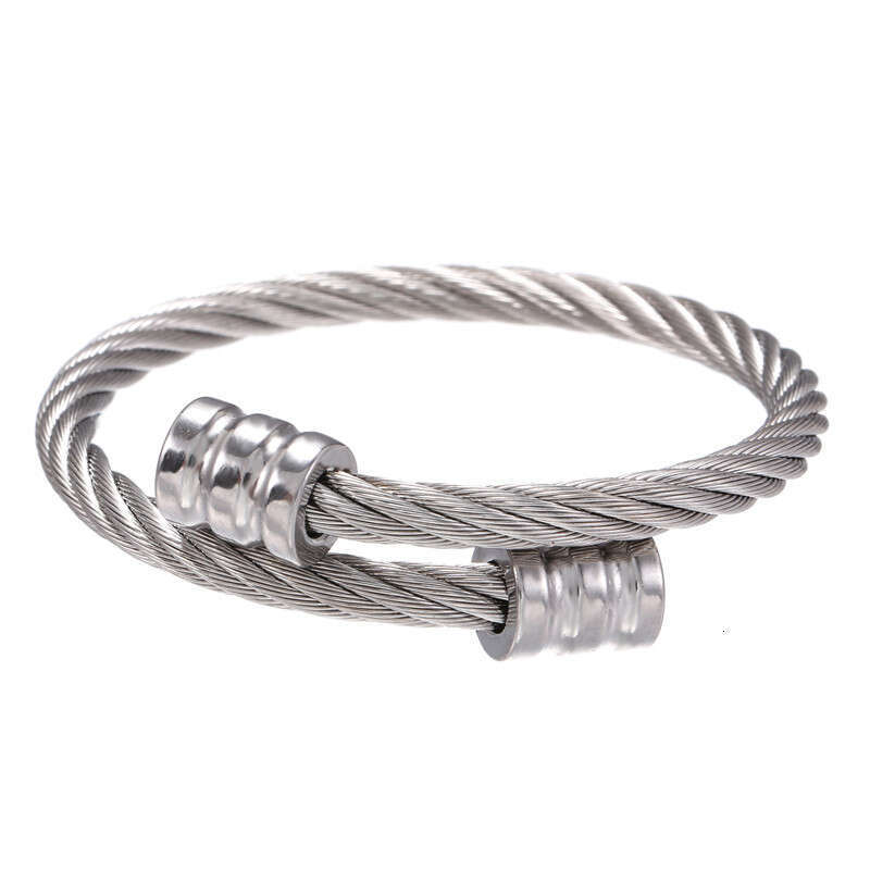 Jewelry trend, personalized stainless steel wrapped geometric bracelet, and accessory for men