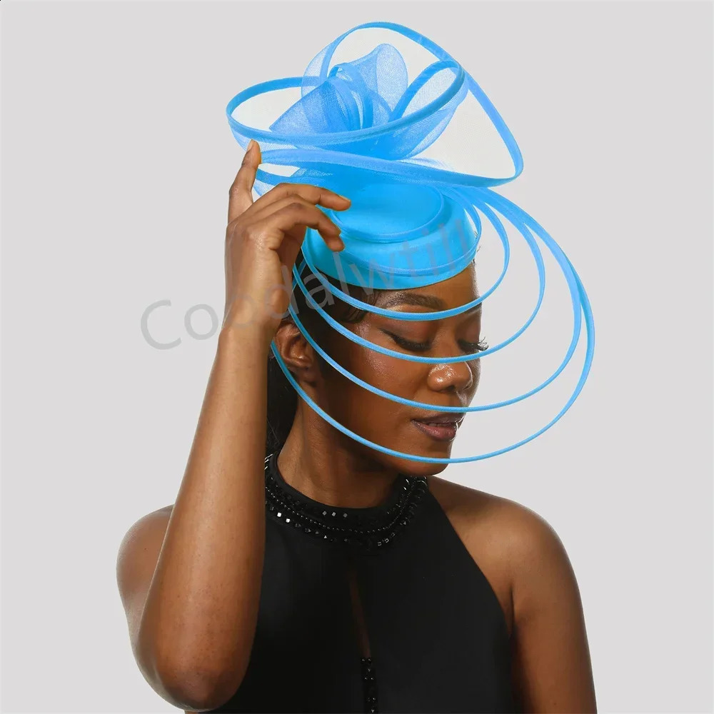 Wedding Church Hat Fascinator Headpiece Formal Kentucky Femme Party Dinner Chapeau Cap Lady Ocn Pillbox Cap Mesh Headwear 250207