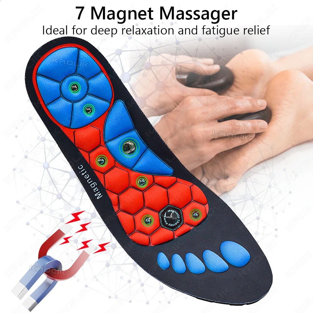 UPAKME Acupressures Insoles Magnetic Insoles for Women Men EVA Foot Massage Orthopedic Acupressures Insoles Pads Unisex Insert 250120