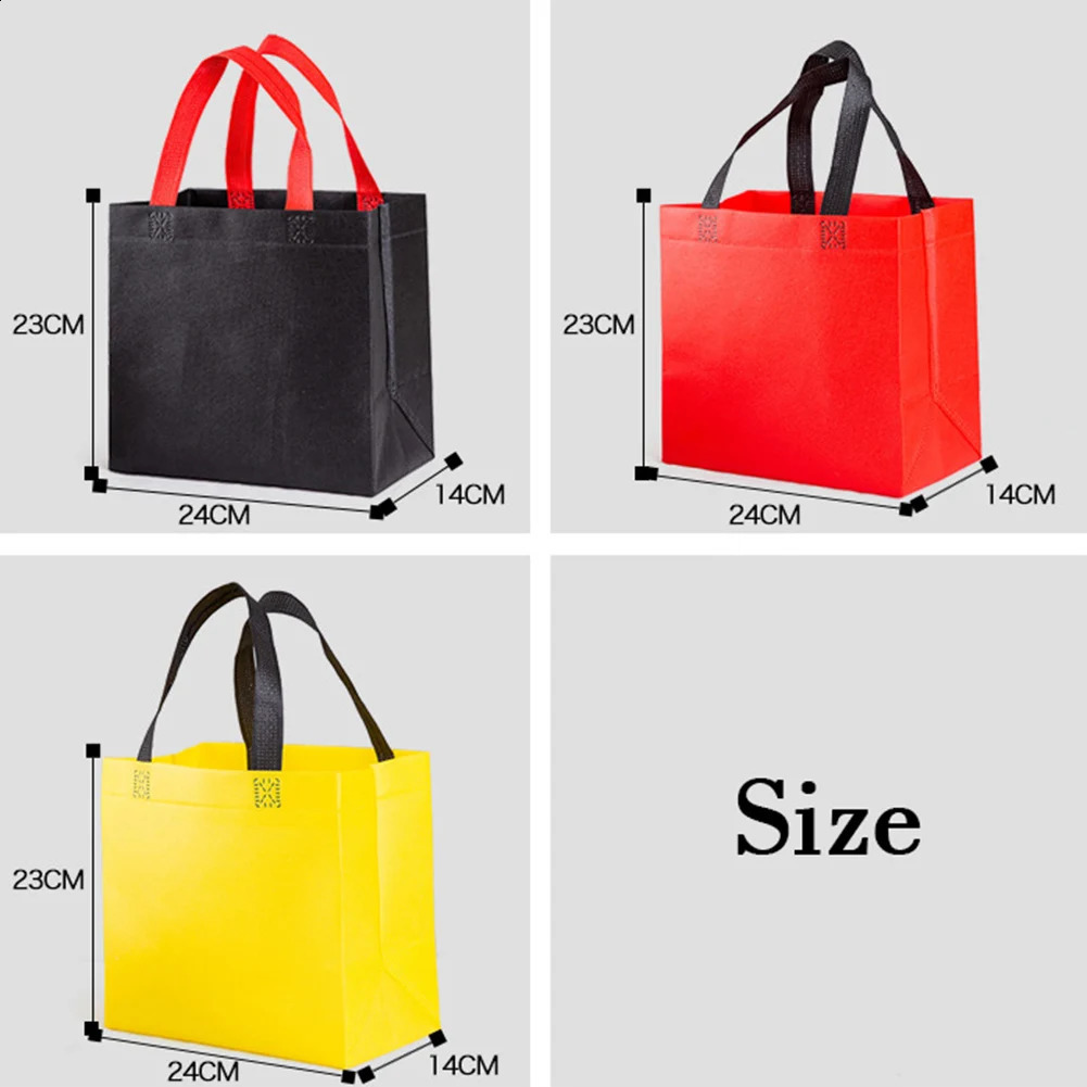 Casual Foldable Shopping Bag Women Reusable Fabric Nonwoven Tote Pouch Lunch Eco Grocery Handbag High Quality 250121