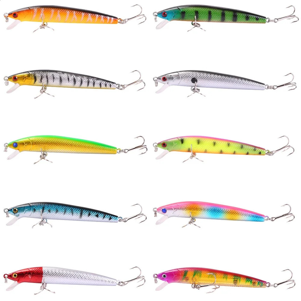 Sougayilang 10PCS Minnow Fishing Lure Lifelike CrankBait Hard Bait for Freshwater Saltwater Carp Tackle 250207
