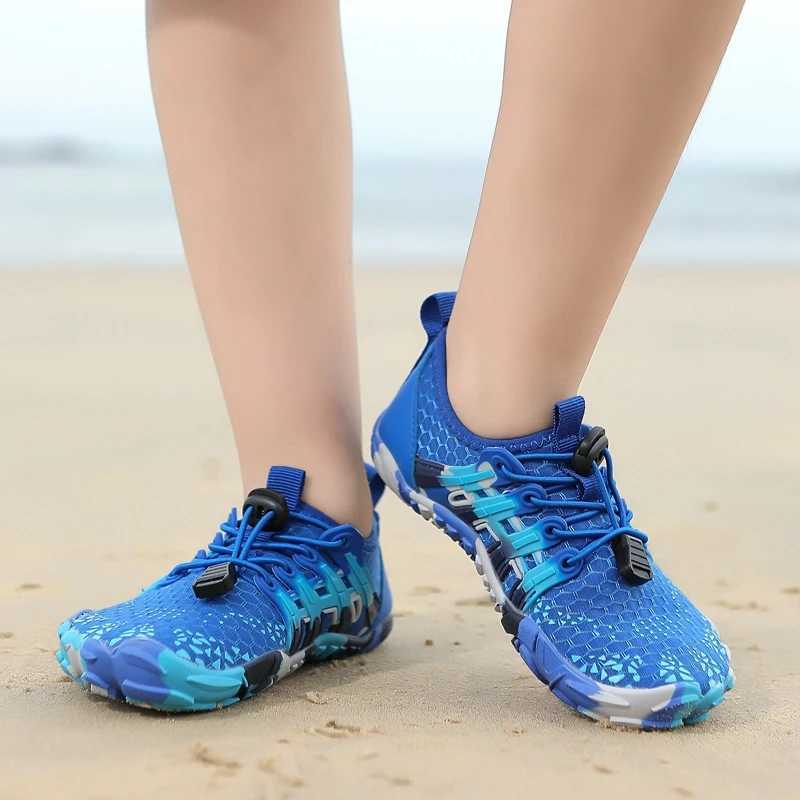 2024 Childrens Summer Colorful Aqua Shoes Mens and Womens Non slip Water Shoes Barefoot Beach Sports Shoes Sizes 26-38 W250207