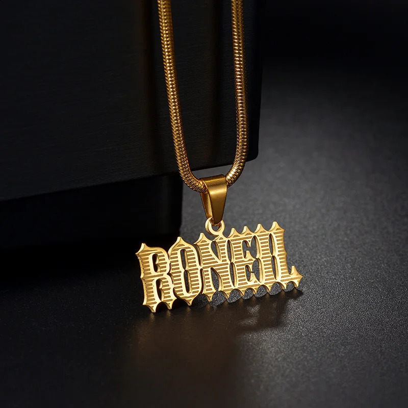 Nextvance Custom Name Necklace For Men Women Personalized Nameplate Stainless Steel Detachable Pendant Fathers Day Jewelry Gift 250206