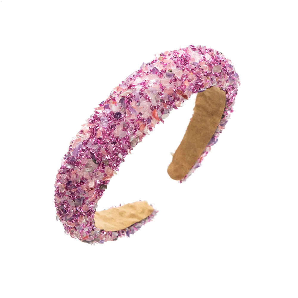 Full Diamond Pearl Sponge Headband Fashion Hair Accessories Women Trend Temperament Party Hairband Hair Band Girl Headwear 250207