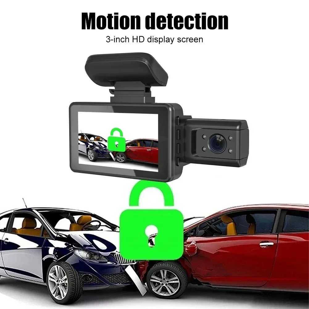 Car DVRs 3 Lens Dash Cam 3 inch Screen 170 DVR Dash 1080P HD Camera Car Driving Recorder Night Vision Cycle Video Drive Recorders car dvr H250206