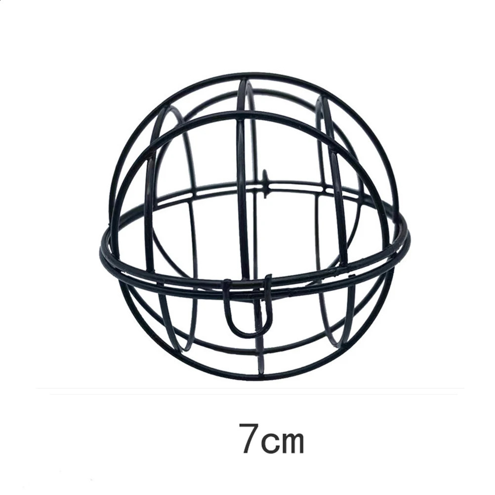 4Pcs Fat Ball Holders Metal Hanging Bird Feeders With S-shaped Hooks Wild Bird Feeding Dispenser Garden 7cm Diameter Black 250121