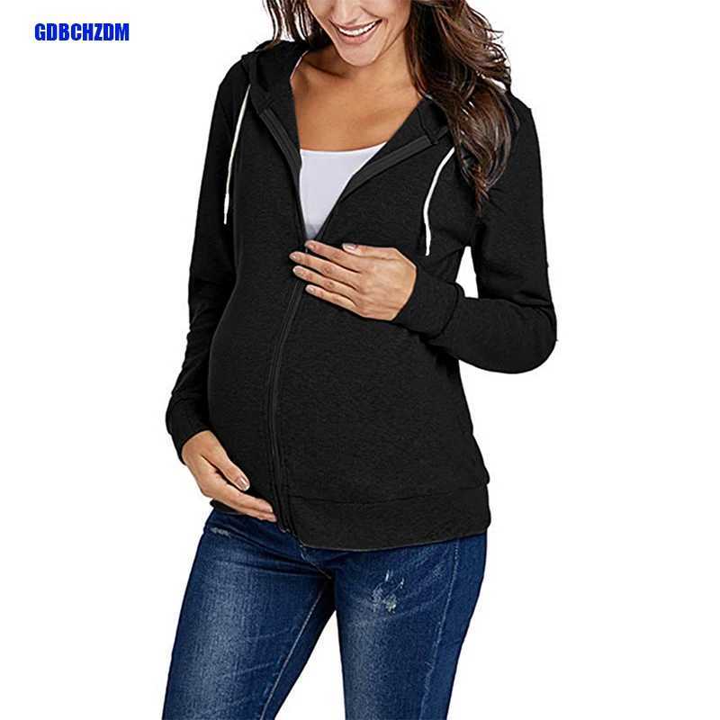 Jacket For Pregnant Women Maternity Hoodie Sweatshirt Pregnancy Clothes Pregnant Women Breastfeeding Hooded Zipper Jacket Top W250207