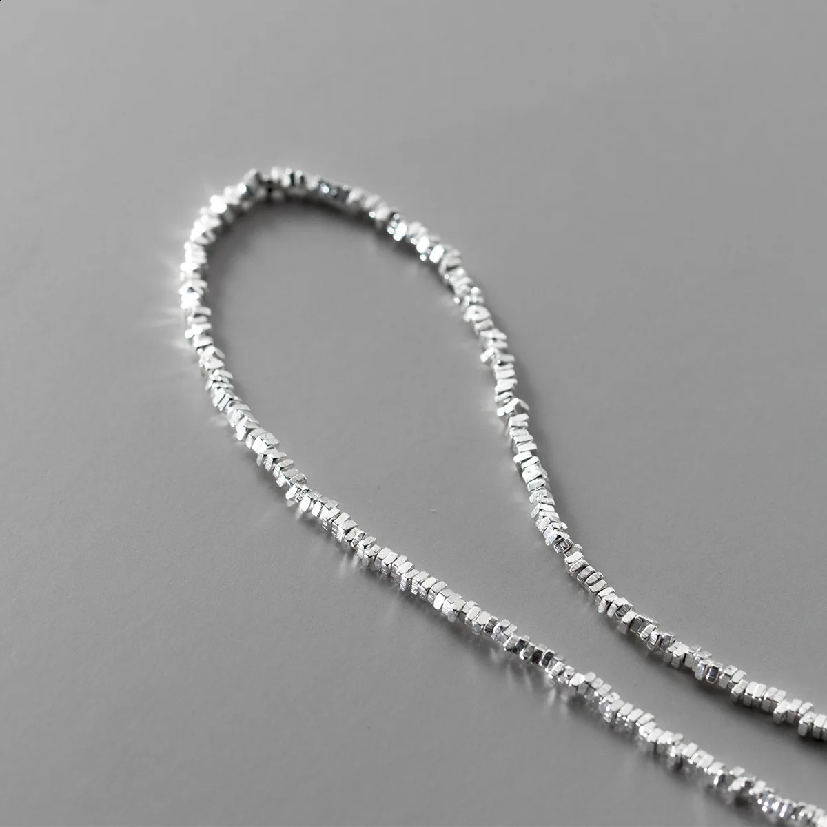 La Monada 34.55.5cm Womens Necklace 925 Silver Chains Woman On Neck Silver Irregular Bead Women Necklace Silver Girls 250120