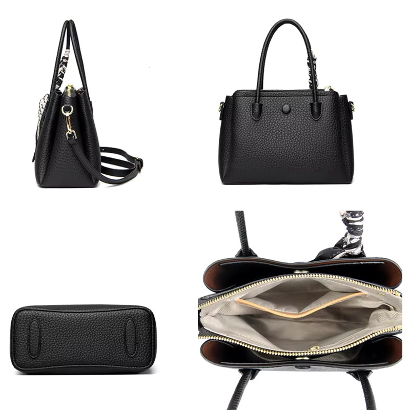 Fashion Women Brand Handbags Retro PU Leather Totes Top-Handle Crossbody Shoulder Bag Lady Simple Style Hand Bags
