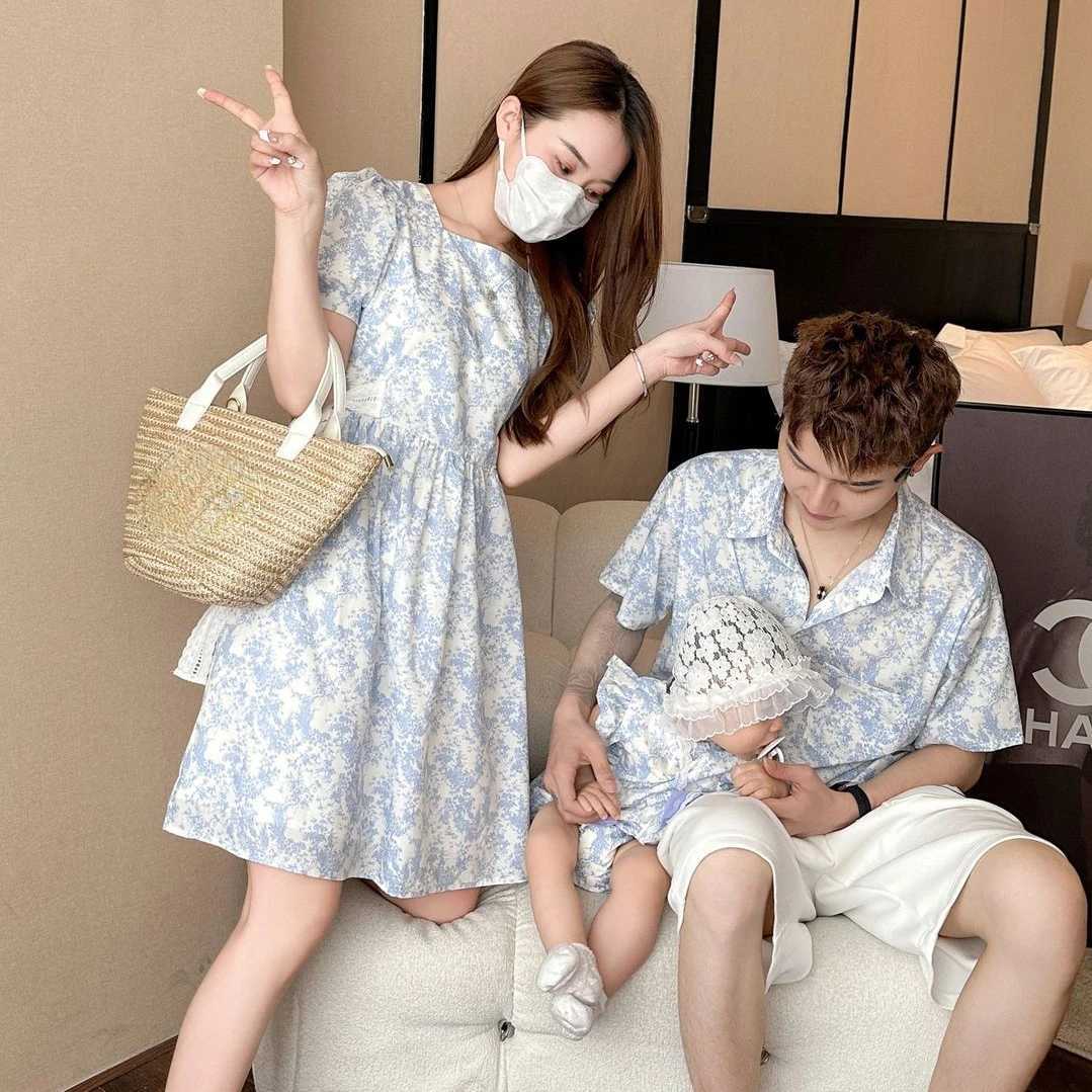 Resort Family Summer Couple Look Beach Clothes Mother and Daughter Dress Vacation Father Son Combinations Shorts W250207