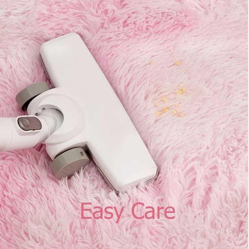Pink Kids Carpet For Girls Bedroom Decoration Nordic large Living Rooms Rugs Fluffy Hall Carpets Soft Plush Nursery Play MatsC250207