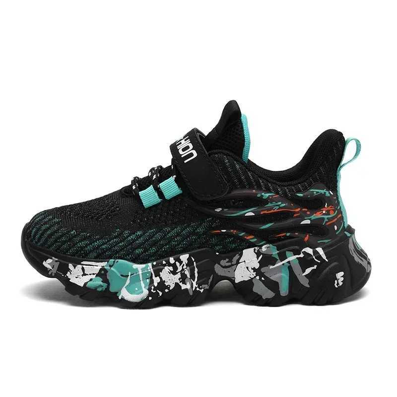 2023 Fashion Kids Shoes Boys Sneakers Knit Comfortable Children Casual Sneakers 6 To 12 Years Sports Tennis Shoes for BoyXJ250207