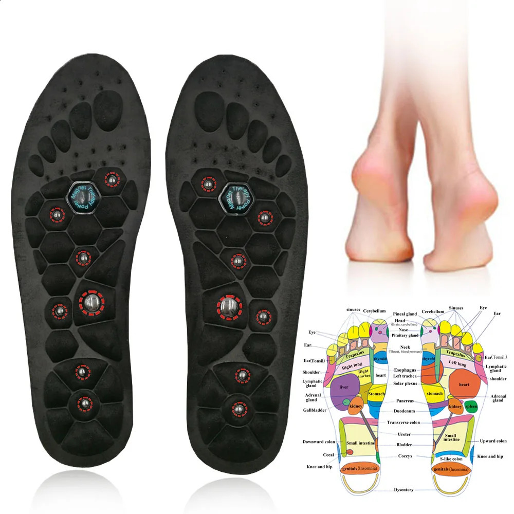 Magnetic Massage Shoe Sole Relax Therapeutic Insoles Foot Ortic Comfort Pain Whit Arch Support Walking Health Care Insert 250120