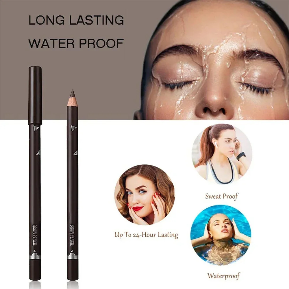 6pcs Eyebrow Eyeliner Pencils Makeup Pen Black Waterproof Eye Brow Pencil Longlasting Nice Color Gel Tools 250108
