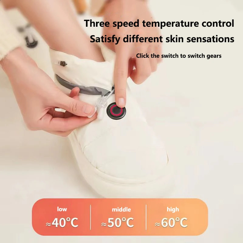 Heated Slippers Men women Non-SlipHeating Thermal shoes with 5000mAhRechargeable Battery keep Feet warmfor Wwomen office Home 250120